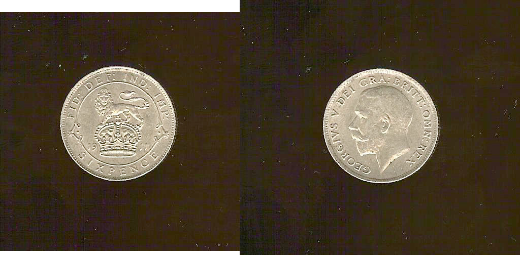 English 6 pence 1911 AU+